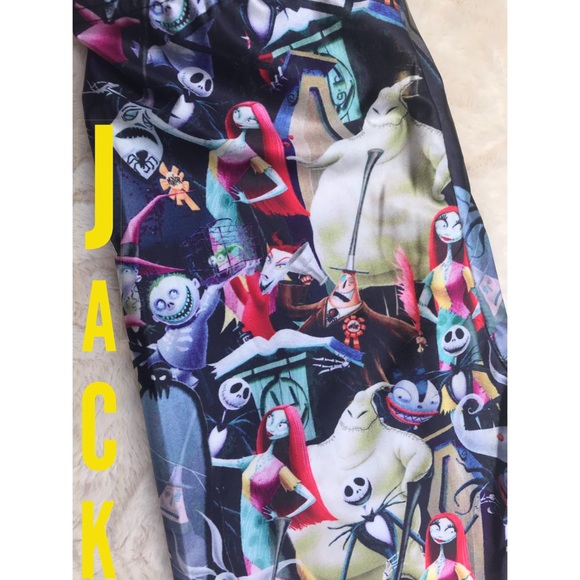 NWT Jack Sally Skellington Silky Leggings - Picture 2 of 5